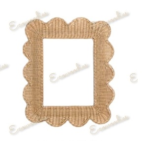Vintage Style Bamboo and Wooden Abstract Woven Picture Frame Table <b>Stand</b> with Hanging Function for Family Photo Gifts Home Decor - Product Image 6