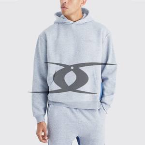 Survêtement en polaire évasé à impression 3D avec logo personnalisé pour hommes, ensemble de pantalons de survêtement d'hiver, sweat à capuche, ourlet personnalisable - Product Image 5