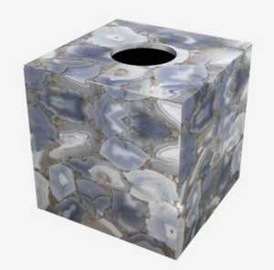Cubierta de caja de pañuelos de piedra de ágata más vendida, soporte de pañuelos decorativo hecho a mano de lujo, accesorios modernos para el hogar, Fabricante Mayorista - Product Image 2