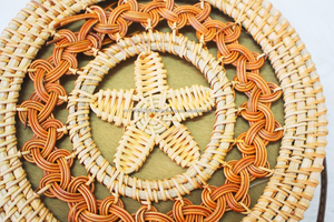 Sac fourre-tout décontracté de style bohème du fournisseur King Craft Viet Sac tissé de style bohème d'été Sac à main en rotin naturel de décoration brodée - Product Image 5