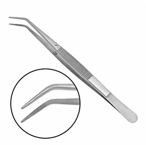 Pinzas Dentales de Acero Inoxidable, Pinzas Quirúrgicas con Punta Serrada, Pinzas Manuales para Aplicación de Algodón, Pinzas Meriam para Uso Quirúrgico - Product Image 1