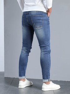 Nouvelle mode 2020 Slim Fit Design solide maigre déchiré Denim jean hommes jean tenue décontracté meilleure qualité jean pantalon pour hommes - Product Image 5
