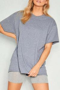 Camisetas de gran tamaño para niñas y mujeres, ropa sexy con logotipo personalizado impreso, cuello redondo, venta al por mayor - Product Image 3
