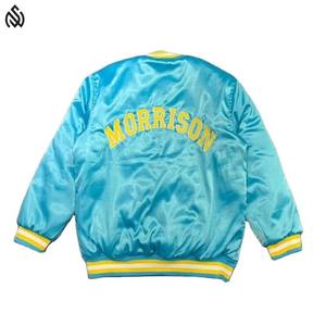 Chaqueta Universitaria de Béisbol de Satén Premium Transpirable de Alta Calidad al por Mayor para Hombre, Chaqueta de Invierno de Satén - Product Image 5