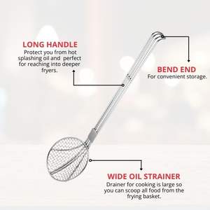 ชุดกระชอนสแตนเลสใช้ในครัวเกรดพรีเมี่ยมตะแกรงลวดตาข่ายอย่างดีและที่กรองก๋วยเตี๋ยววัสดุโลหะ F - Product Image 2