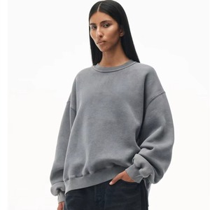 Sudaderas de Jersey Unisex de alta calidad, sudaderas sólidas de peso pesado de punto lavado de invierno y otoño de gran tamaño - Product Image 1