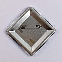 Badge rectangulaire 58 mm – Personnalisable avec design 3D, fixation magnétique et épingle de sûreté, modèle vierge en plastique - Product Image 2