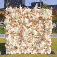5D Bloemenwand Achtergrond 8ft X 8ft Doek Achtergrond Bloemrijke Bruiloft Foto Achtergrond Kunstbloemen Paneel voor Evenement Locatie Decoratie