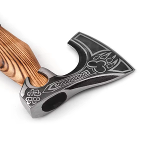 Tomahawks de Acero de Damasco de Grado Industrial Hechos a Mano de Alta Calidad con Funda de Cuero PRESTIGE BLADES 1 Año de Garantía para Exteriores - Product Image 5