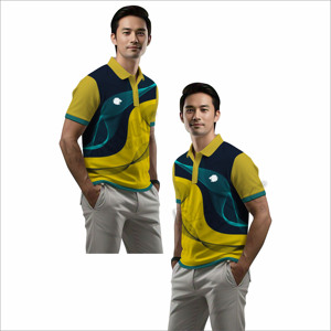 Chemises polo pour hommes de haute qualité, impression par sublimation, légères, coupe ajustée - Product Image 4