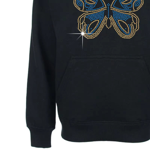 Cotton Rockstar Style with Rhinestone Hoodie Declaración-Making Fit Rhinestone Hoodie para hombres - Product Image 4