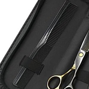 Ensemble de ciseaux de coiffure, ciseaux à effiler, 30 dents, ciseaux droits, hommes, outils de coiffure professionnels pour barbier, salon, acier inoxydable - Product Image 4