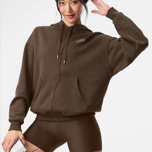 Sudadera con Capucha DUOLLB 2025 para Mujer, Invierno, Color Sólido, Manga Larga, con Bolsillo Delantero, Estilo Hip-Hop Urbano, Talla Grande - Product Image 3