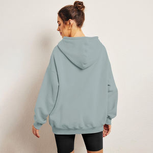 Pull à capuche surdimensionné en coton personnalisé OEM pour femmes Sweat-shirt d'hiver de style streetwear avec col à capuche - Product Image 5