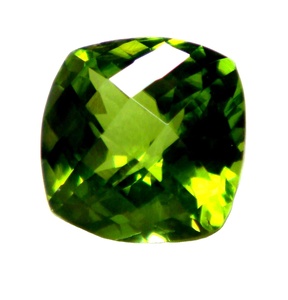 Beau coussin à facettes en péridot naturel de couleur verte découpé pierres précieuses de guérison en vrac de taille calibrée au prix de gros OEM en vrac - Product Image 2