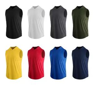 OEM personnalisable respirant sport à capuche gilet chemise basket-ball sans manches entraînement poids léger logo personnalisé et motif - Product Image 6