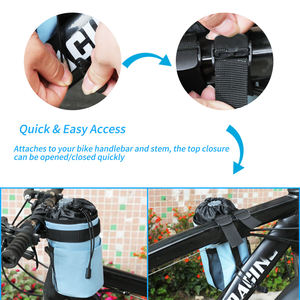 <span class=keywords><strong>Porte</strong></span>-gobelet pour vélo, <span class=keywords><strong>porte</strong></span>-bouteille d'eau pour guidon de vélo, cage à bouteille d'eau pour vélo avec rangement pour téléphone, accès rapide et facile - Product Image 5