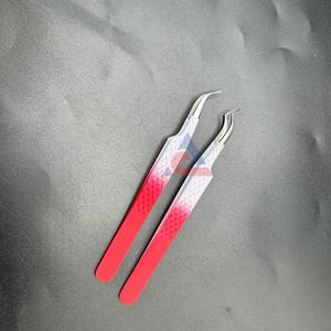 Pinzas de extensión de pestañas de acero inoxidable, pinzas de volumen de arranque y en ángulo de 45 grados, pinzas de pestañas de agarre fuerte sostenibles - Product Image 2