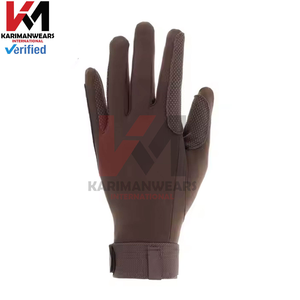Gants d'équitation en cuir noir légers en gros, gants d'équitation personnalisés pour adultes, entraînement de préhension, saut d'obstacles, dressage - Product Image 6