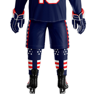 Uniforme de hockey sobre hielo de moda de buena calidad, conjunto de poliéster con nombre de equipo personalizado para adultos, novedad - Product Image 4