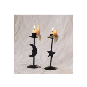 Nouveau design Accessoires de décoration de la maison Bougeoir de table décoratif Bougeoir en métal Bougeoir de couleur noire - Product Image 1