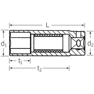 Llave de vaso para bujías Stahlwille de 3/8'' con junta de goma - Product Image 2
