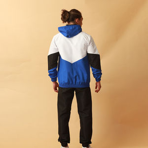 Ensemble de survêtement d'hiver en nylon respirant coupe-vent sur mesure pour homme vintage, taille plus, de haute qualité, avec fermeture éclair réfléchissante - Product Image 3