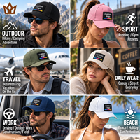 Casquette de baseball HS41 à 5 panneaux en caoutchouc PVC avec logo, imperméable, perforée au laser, à fermeture snapback, pour le golf, avec logo personnalisé