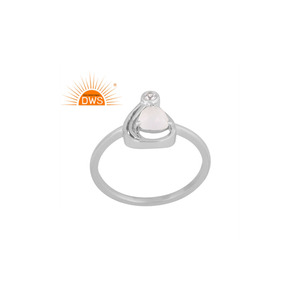 Best Selling Sterling Silver Natural <b>Cz</b> & Rainbow Moonstone Gemstone Stackable <b>Ring</b> Custom Jewelry For Women Gift For Her - Product Image 1