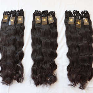 Alta calidad virgen sin procesar brasileño crudo visón rizado recto ondulado Natural negro crudo templo a granel paquetes suministrados mejor - Product Image 2