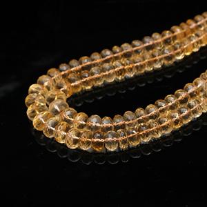 Venta caliente 13 hebras 7mm-9mm cuentas de citrino Natural piedra preciosa de piedra amarilla de alta calidad para joyería diseño Rondelle forma - Product Image 4