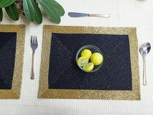 Luxury <b>Seed</b> Beads Embroidery Placemat for Home Restaurants & Hotels-Eco-Friendly Customizable - Product Image 3