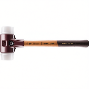Marteau à tête souple SIMPLEX pour bois de dureté moyenne, longueur 330 mm, diamètre de la tête 40 mm, superplastique blanc pour travaux de percussion - Product Image 3