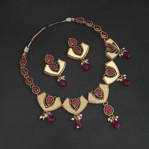 Conjunto de joyería fina Midas Touch, collar chapado en oro de piedra austriaca Rosa 1112221 - Product Image 1