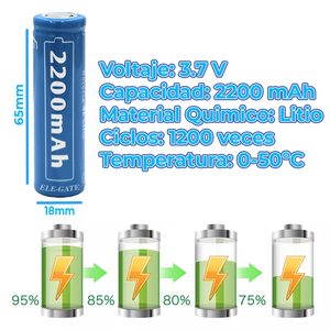 Rechargeable <b>3.7V</b> 2200mAh Lithium Ion <b>Battery</b> Pack - Product Image 4