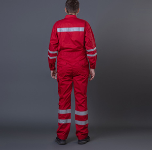 Pantalon de bavoir de travail haute visibilité OEM Bavoir global en coton tissé PE de protection Polyester de sécurité des travailleurs fendu réfléchissant lourd - Product Image 5