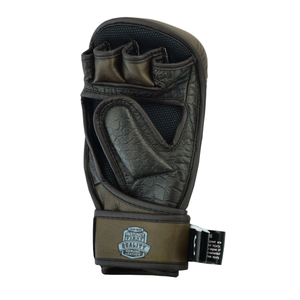 Guantes Profesionales de MMA para Entrenamiento de Kickboxing, Cuero Sintético Transpirable, Absorbe la Humedad, Medios Dedos, Cierre Doble - Product Image 5
