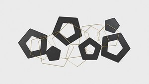 Diseño de simplicidad de acento de pared de Metal con forma de círculo redondo en blanco y negro para decoración del hogar pared y pared de sala de estar - Product Image 2