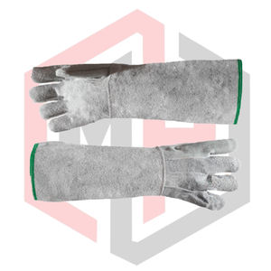 ถุงมือหนังกลับสำหรับงานเชื่อมแบบ MIG MAG TIG แบบใช้ไฟฟ้า แบบใช้เชือก สำหรับปิ้งย่าง บาร์บีคิว เตาผิง ทนทานต่อการฉีกขาด ทนความร้อน ป้องกันไฟฟ้าสถิต น้ำหนัก 11 ออนซ์ แบบถัก - Product Image 6