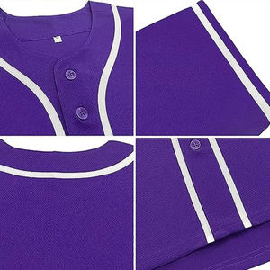 Professional Manufacturer Made Printed Baseball Uniforms Sets Sportswear High Quality 100% Polyester Custom Logo Anti-Bacterial - Product Image 6