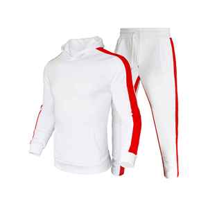 Ensembles de jersey à capuche à manches longues et fermeture éclair de haute qualité survêtement en polyester de coton personnalisé pour hommes - Product Image 1