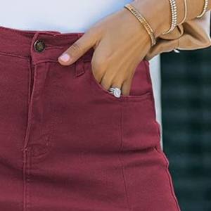 Jupe en jean anti-rides pour femmes, qualité supérieure, vêtements décontractés, vente chaude, dernières tendances, jupe en jean à la mode avec couleur personnalisée - Product Image 5