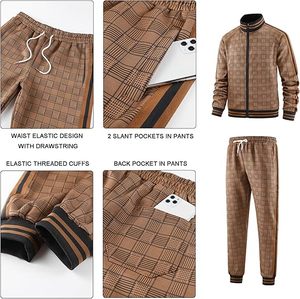 Chándal de moda 2025, chándal de manga larga transpirable de alta calidad para hombres, 100% de algodón - Product Image 5