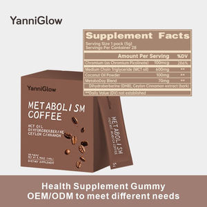 YanniGlow OEM ODM metabolisme penguat bubuk Protein kopi suplemen olahraga nutrisi penurunan berat badan pembakar lemak - Product Image 5