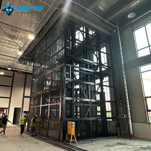 Fabrikalar için elektrikli/hidrolik Combo kargo kaldırma <span class=keywords><strong>5T</strong></span> dikey yük asansörü kaymaz Platform ve acil durdurma - Product Image 5