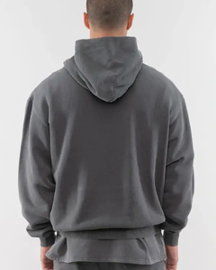 Haute qualité 100% coton français éponge pull à capuche polaire surdimensionné avec épaule tombante conçu sur mesure pull d'hiver lourd - Product Image 2