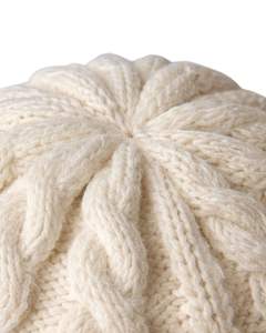 Customized Winter Knit Beanie Hat Ivory <b>Cable</b> Knit Ribbed Cuff Warm Soft Acrylic Wool Blend Unisex Custom Manufacturer Wholesale - Product Image 4