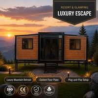 Villa préfabriquée haut de gamme pour station de ski et vacances en montagne, cabane modulaire isolée de luxe