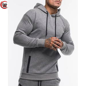 Sweat-shirt à capuche en molleton 100 % coton personnalisé pour homme, vêtements de sport d'hiver, imperméable, respirant, léger, chaud, uni, 3D - Product Image 1