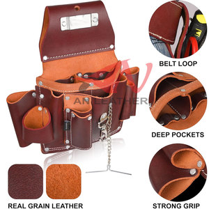 Recién lanzada, bolsa de herramientas de cuero para electricistas, diseñada para las necesidades de trabajo de electricistas profesionales. - Product Image 3